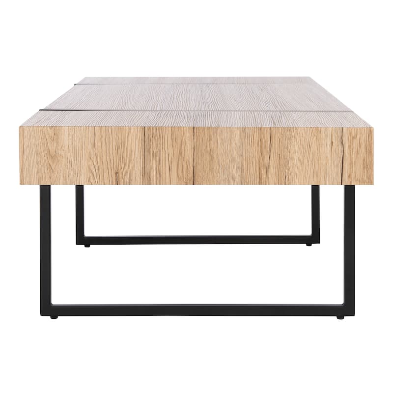 SAFAVIEH Tristan Modern Rustic Rectangular Coffee Table - 43.3" W x 23.6" L x 15.7" H - 43.3" W x 23.6" L x 15.7" H