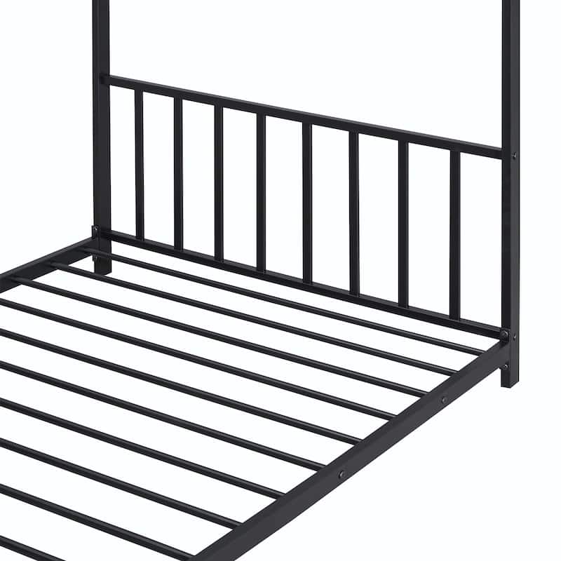 Twin Size Metal House Platform Bed