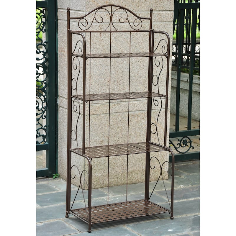 Mandalay 4-tier Iron Folding Bakers Rack
