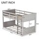 preview thumbnail 14 of 18, Twin Size Floor Bunk Bed with Safety Guardrails and Built In Ladder