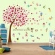 preview thumbnail 2 of 3, Walplus Huge Pink Tree Alphabets Children Wall Sticker Nursery Decor