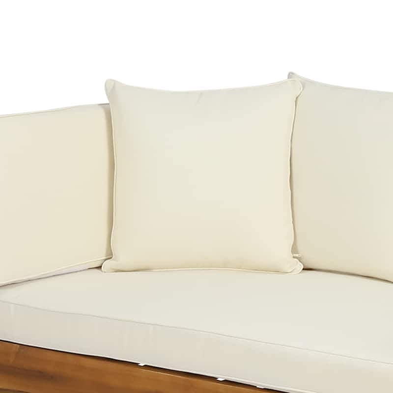 Expandable Patio Sofa Daybed with Adjustable Armrest