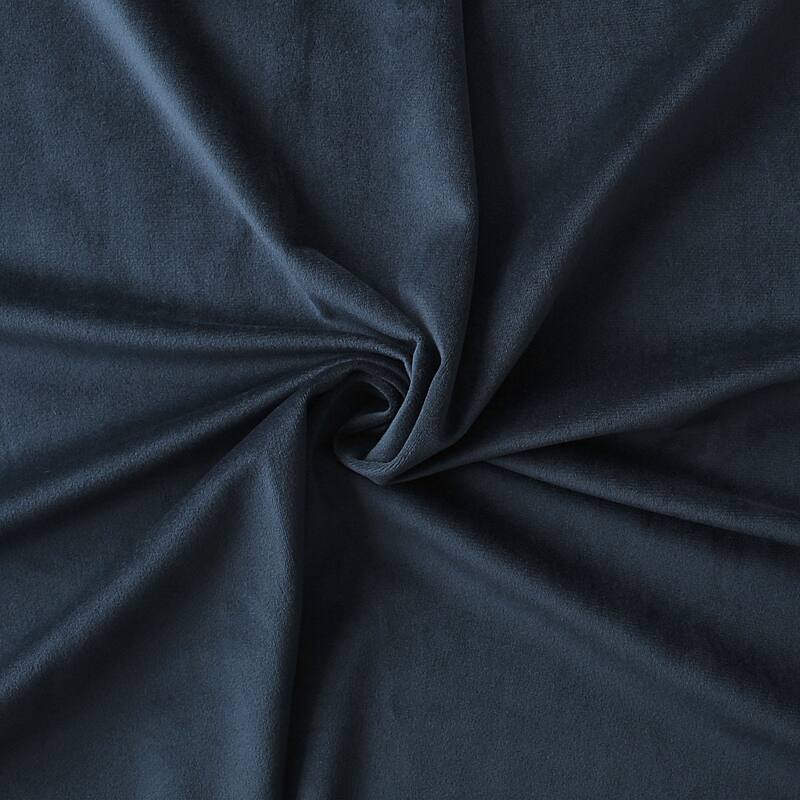 6ix Tailors Cascade Velvet True Navy Bed Skirt 15" drop