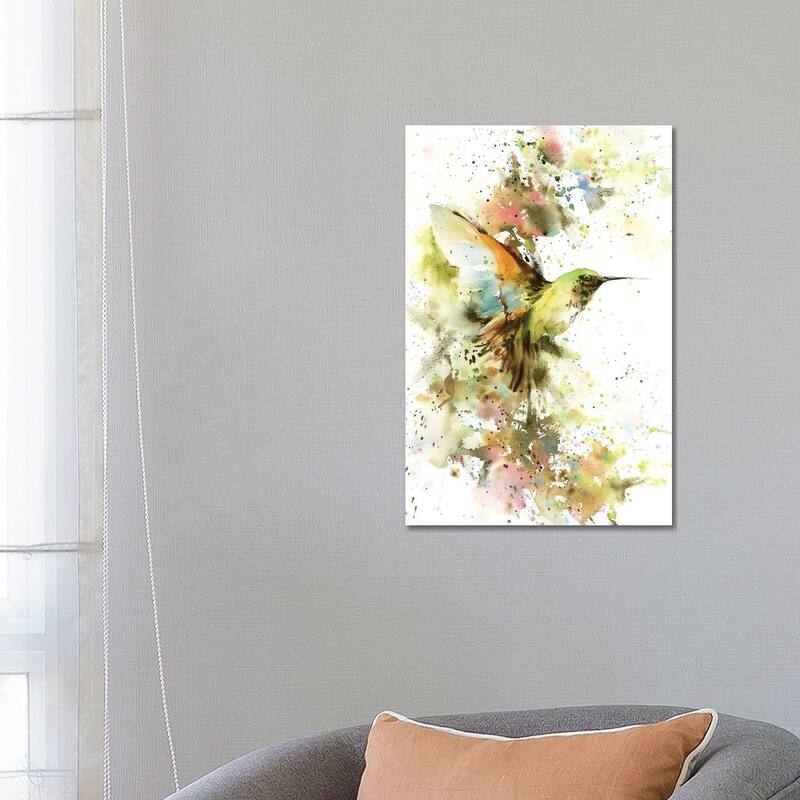 iCanvas "Hummingbird In Summer Colors" by Sophie Rodionov Canvas Print - 26x18x1.5