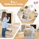 preview thumbnail 8 of 21, Costway Kids Art Center Wooden Table Bench Set Adjustable Double-Sided - See Details