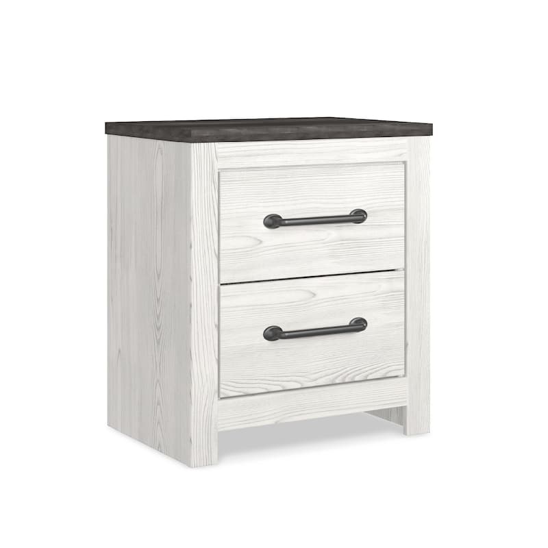 Signature Design by Ashley Gerridan Grey and White Woodgrain Nightstand