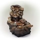 preview thumbnail 2 of 10, Alpine Corporation 20" Tall Indoor/Outdoor Stone River Rock Fountain with LED Lights