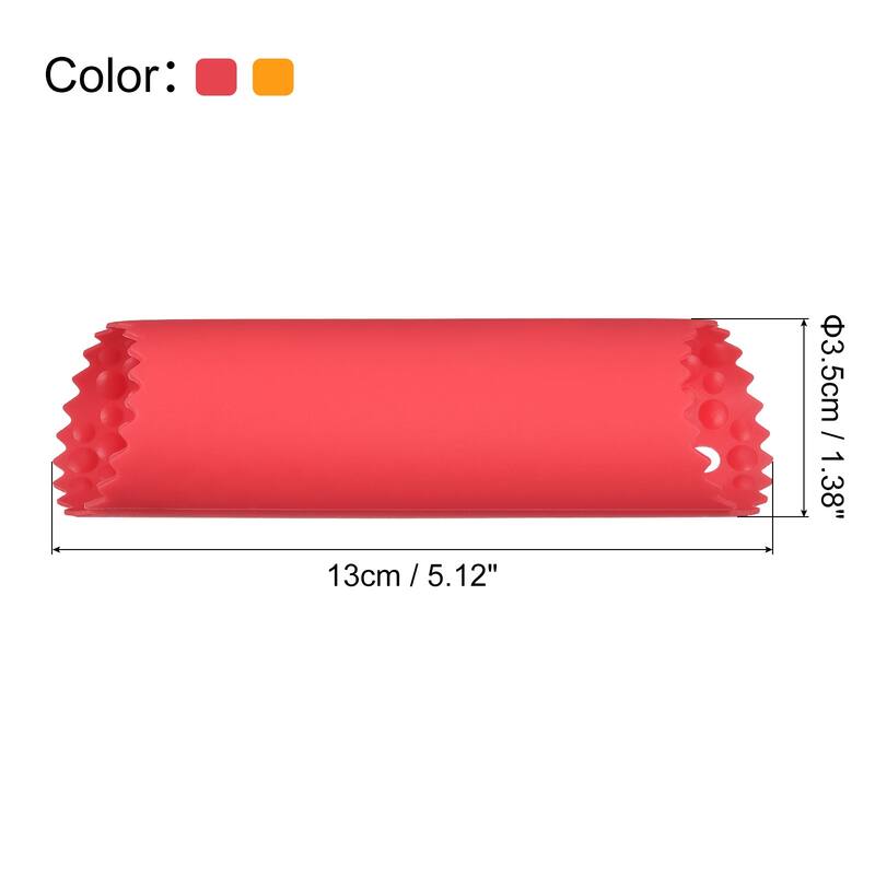 Silicone Garlic Peeler Tube Non Slip for Useful Kitchen Tool, Orange/Red - Orange/Red