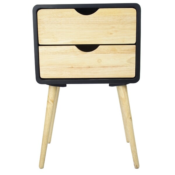 2-Drawer End Table - Mdf, Wood In Black