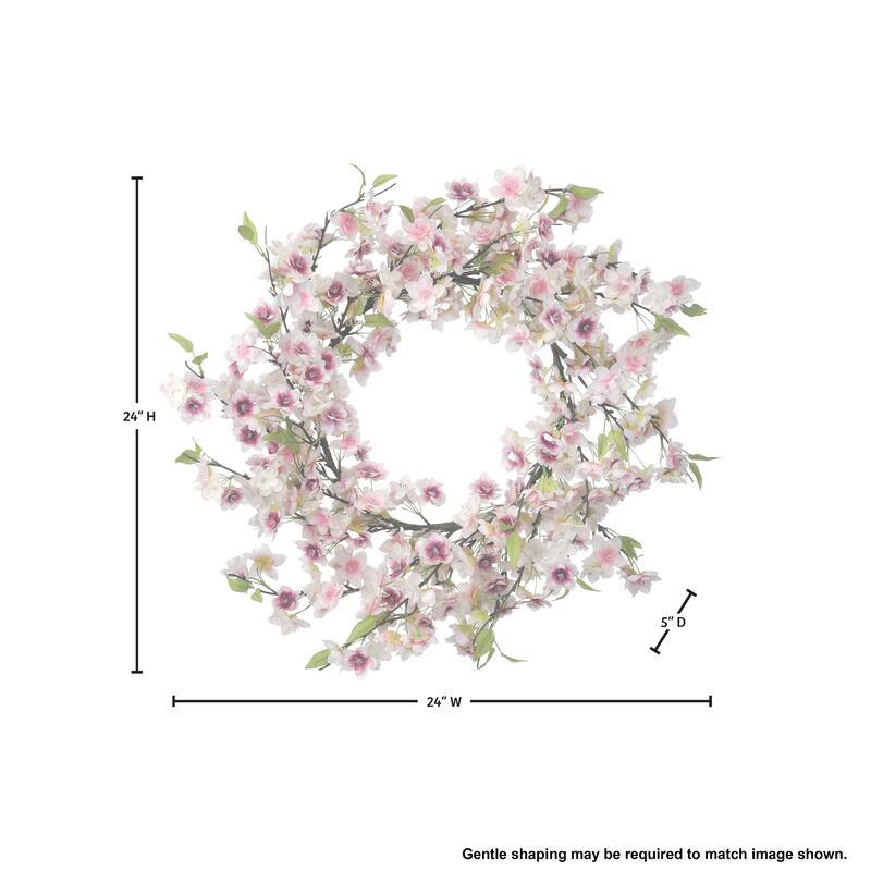 24" Cherry Blossom Wreath
