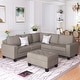preview thumbnail 12 of 17, Sectional Corner Sofa L-shape Couch Space Saving with Storage Ottoman & Cup Holders Design for Large Space Dorm Apartment