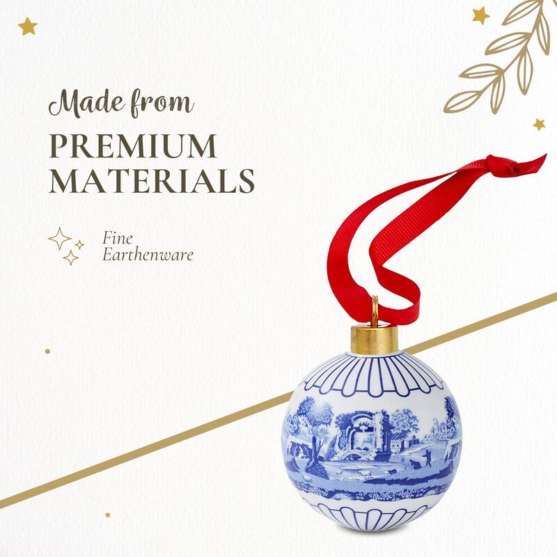 Spode Blue Italian Bauble - 2.6 Inch