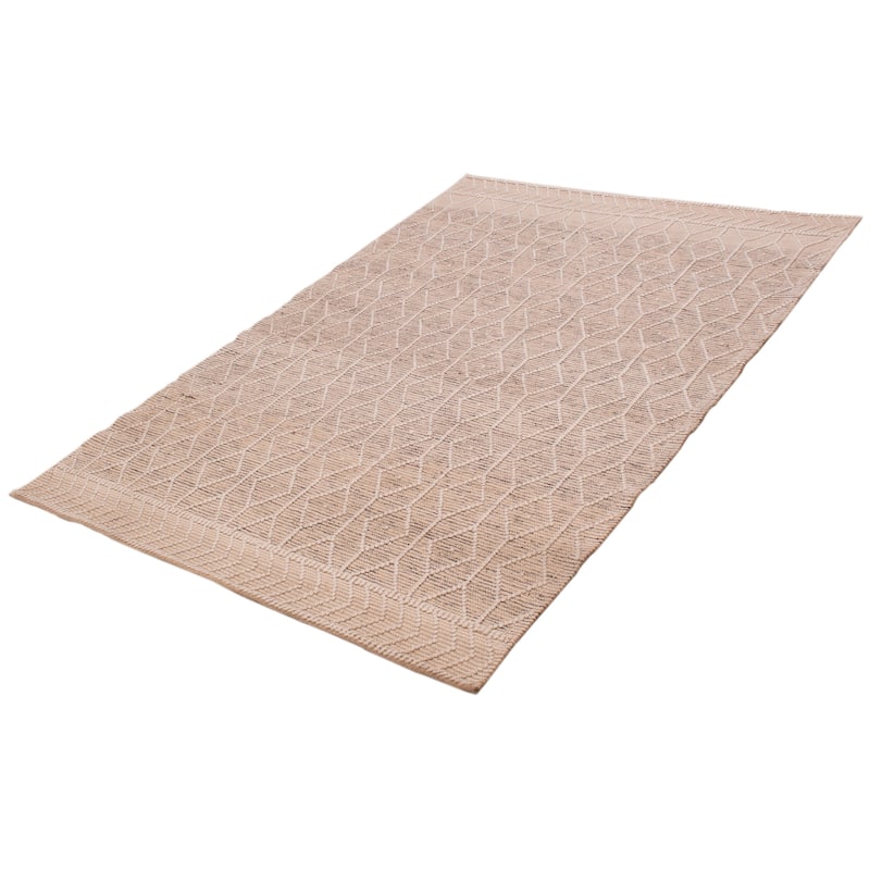ECARPETGALLERY Braid weave Sienna Cream Wool Rug - 6'2 x 9'0