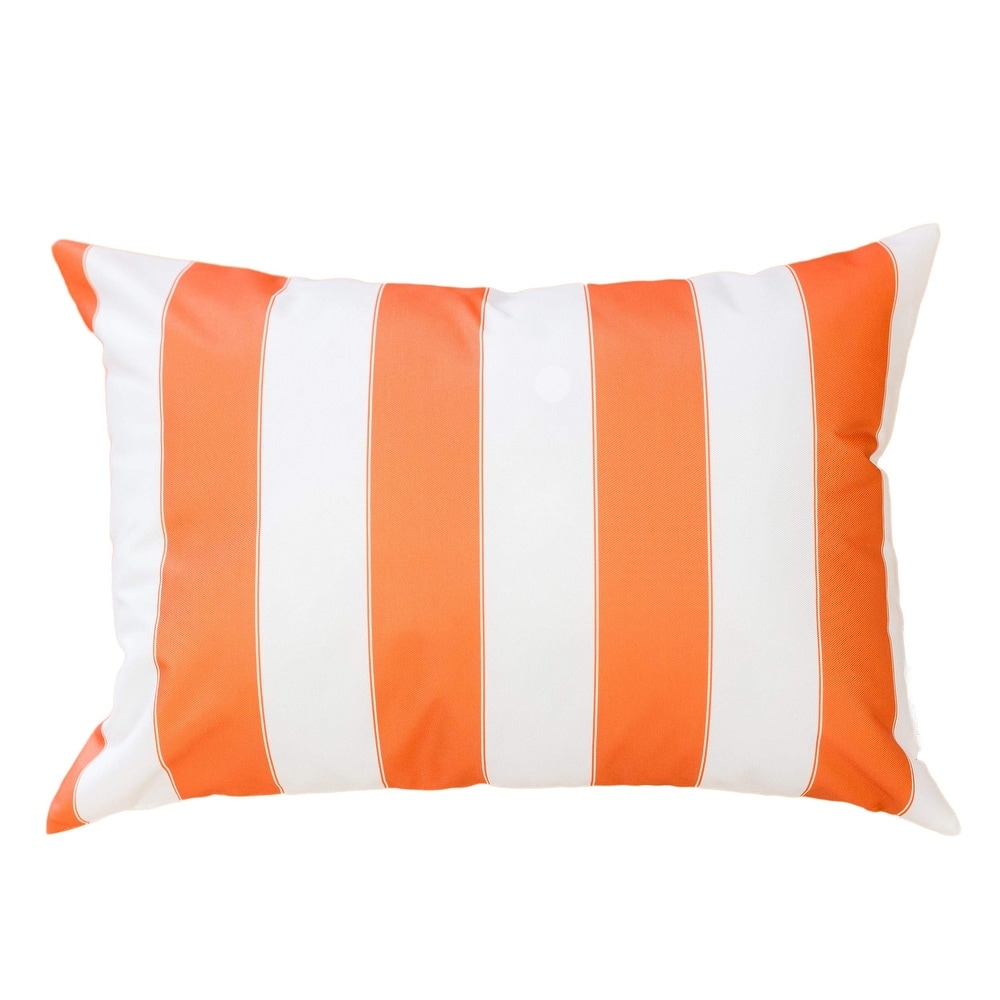 Striped Throw Pillow Indoor Outdoor Use Weather Resistant 14x20 Inches