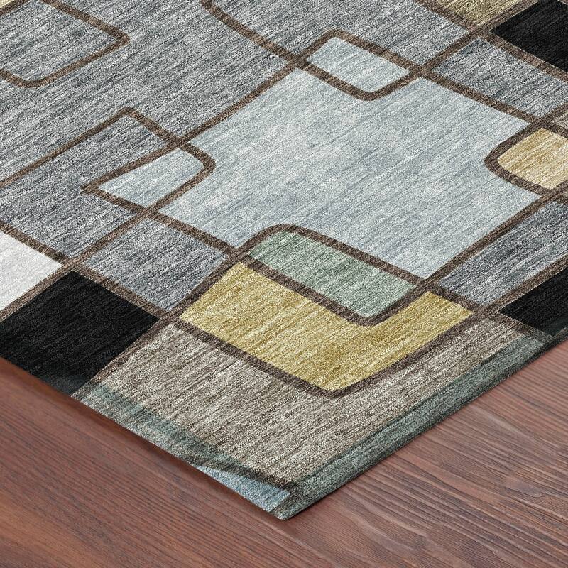 Machine Washable Indoor/ Outdoor Contemporary Prenner Chantille Rug