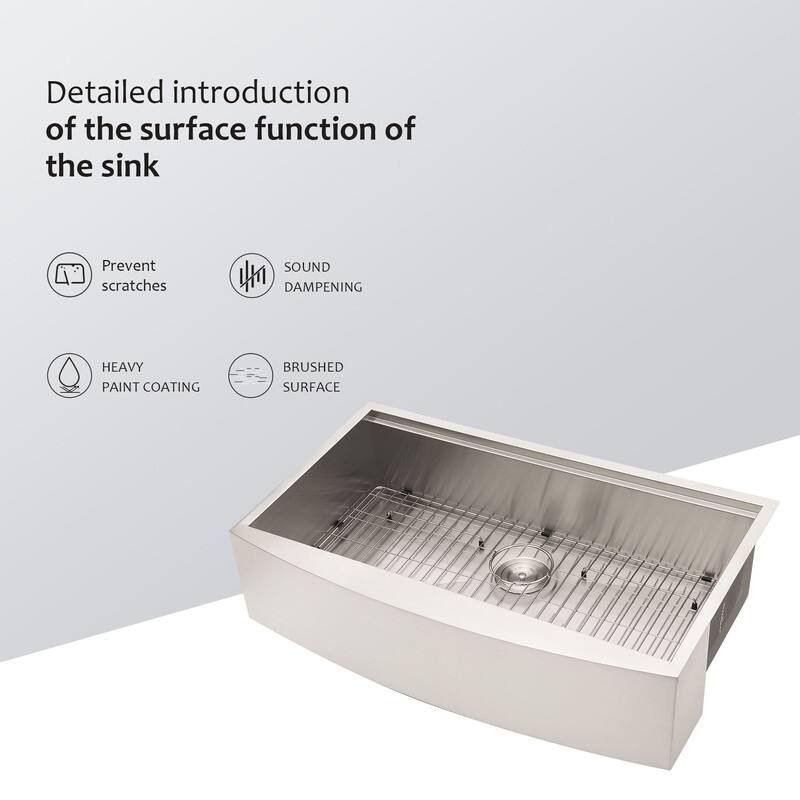 30x21 Inch Single Rectangular Farmhouse Apron Front Kitchen Sink