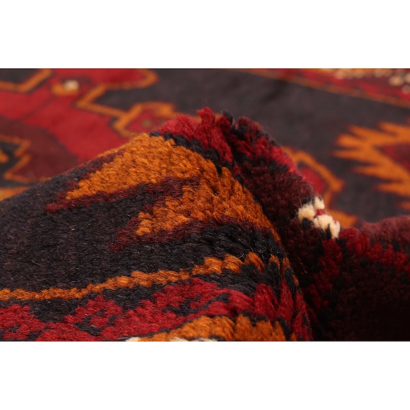 ECARPETGALLERY Hand-knotted Baluch Dark Navy Wool Rug - 3'9 x 6'7