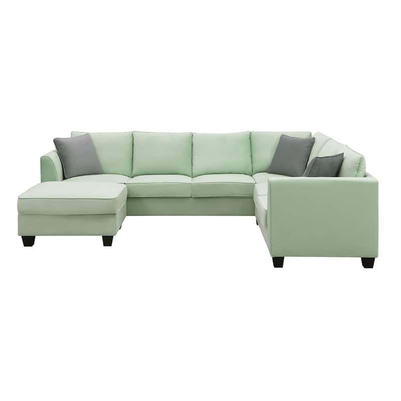 Merax 112*87" Sectional Sofa Couches Living Room Sets 7 Seats Modular Sectional Sofa