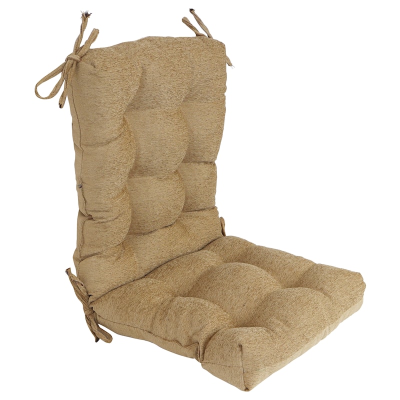Jacquard Chenille Tufted Chair Cushion - 18 x 38 - Hawthorne Multi - Single