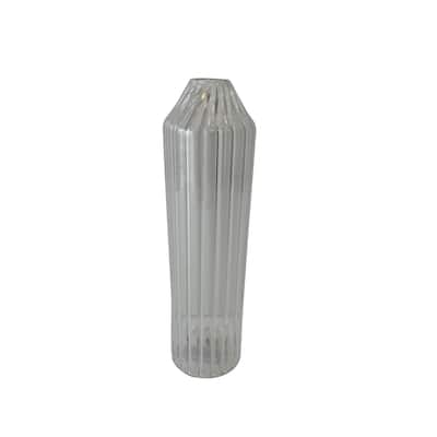 Glass Tabletop Bottle Vase - 10" - Clear