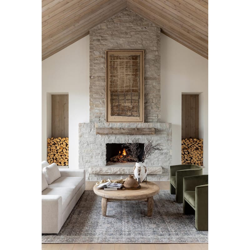 Livabliss x Vivir Lorelai Vintage Washable Area Rug - Gray - 7' 10" x 10' 2"