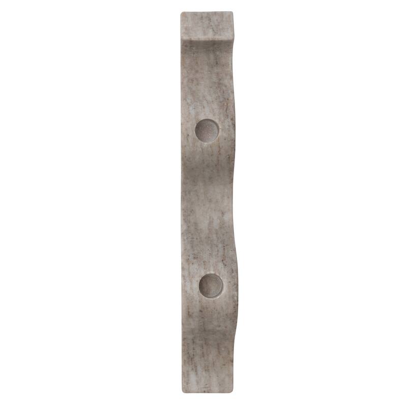 Marble Wave Double Taper Candle Holder - 14.5"L x 4.0"W x 2.0"H
