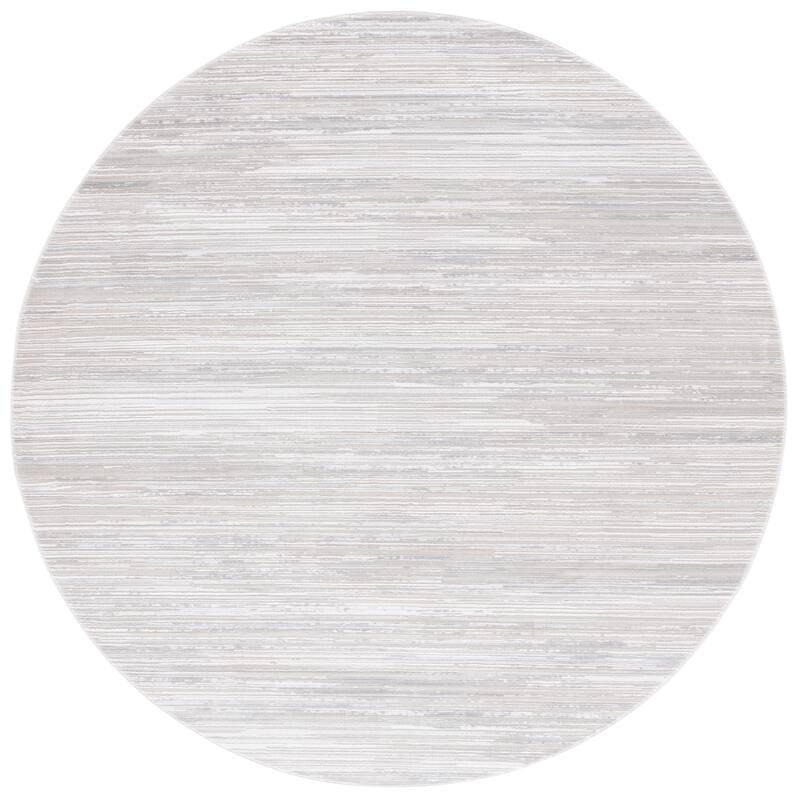 SAFAVIEH Platinum Anie Glam Abstract Rug - 6'7" Round - Beige/Ivory
