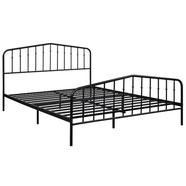 Costway Queen Size Metal Bed Frame Steel Slat Platform Headboard. Opens flyout.