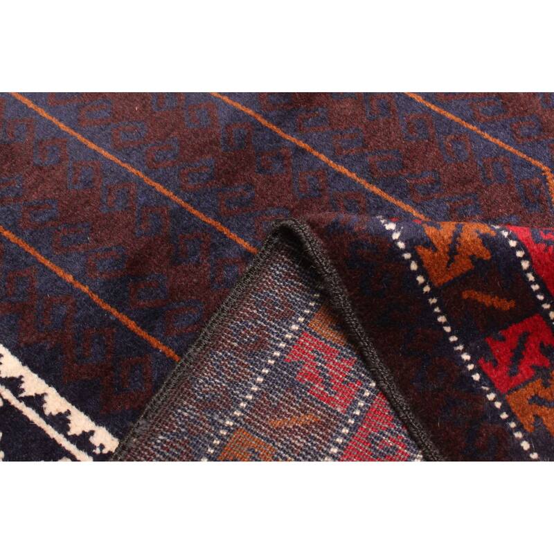 ECARPETGALLERY Hand-knotted Teimani Dark Navy Wool Rug - 2'10 x 4'9