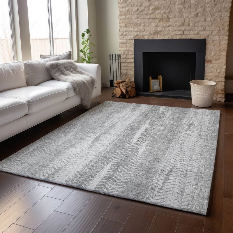 Premium Washable Super Soft Stripe Tracks Mayfield Rug