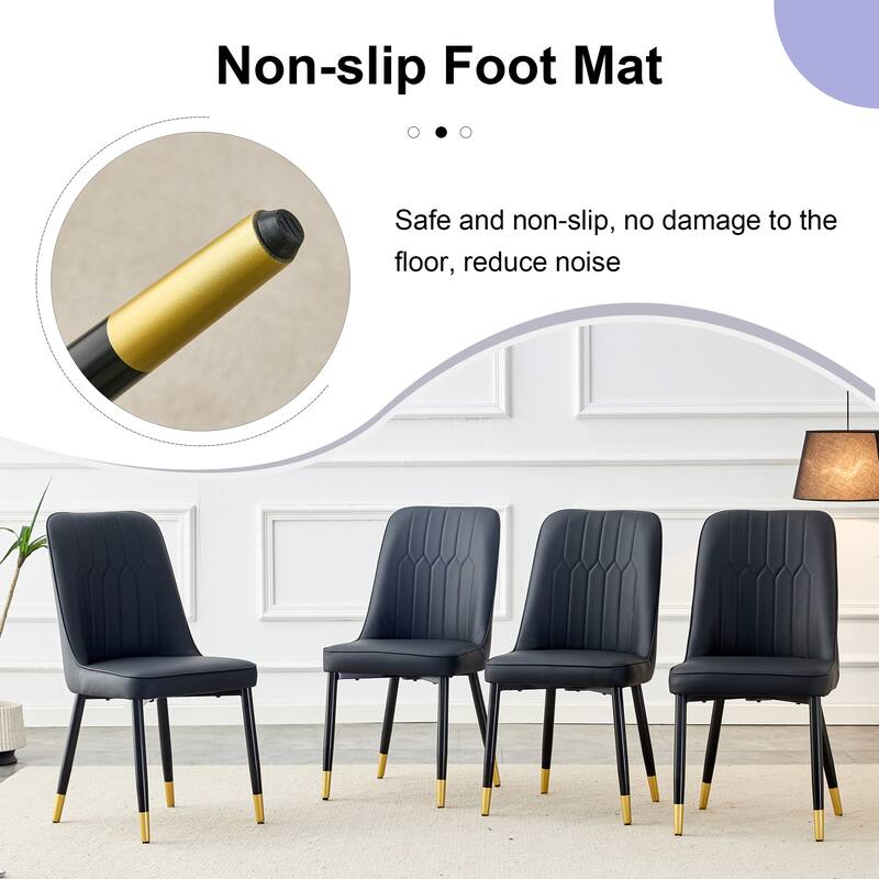 7-Piece Modern Extendable Dining Table Set Wooden Kitchen Table with 6 Upholstered Chairs, Space-Saving Dining Table & Chair Set