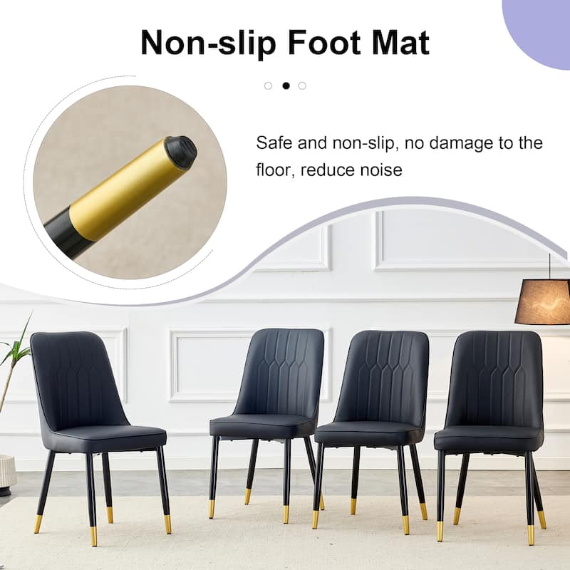 Modern Extendable Dining Table Set for 4, 5-Piece Kitchen Wooden Dining Table Set with 4 Upholstered Chairs