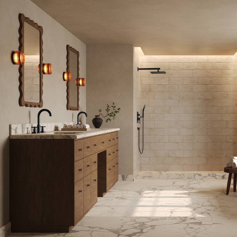 GRANDJOY 10" Dual Rain and Handheld Shower System with 3‑Mode Spray and Pressure‑Balanced Valve