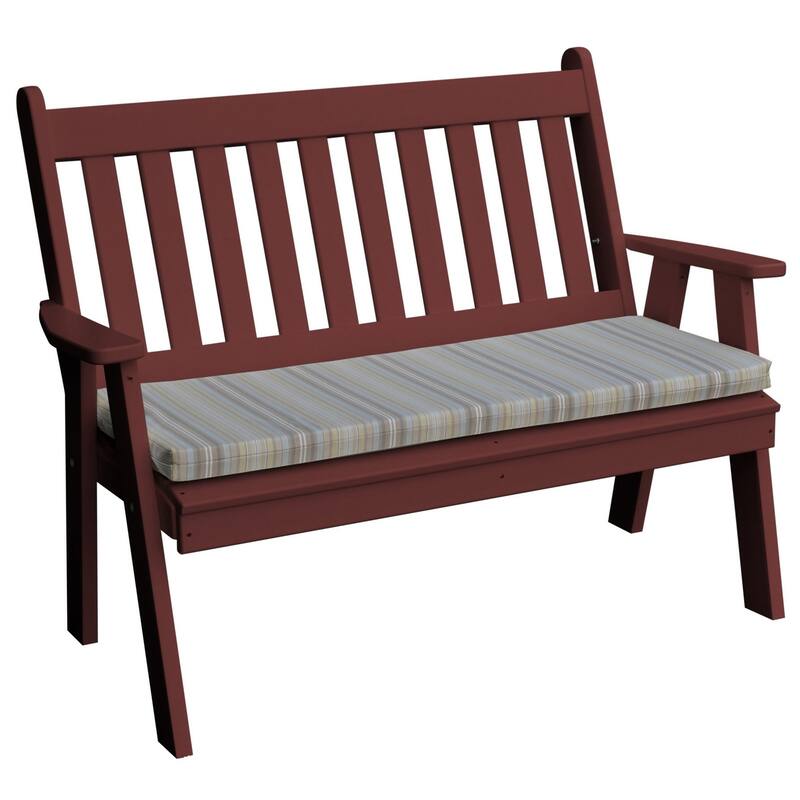 Poly 4' Traditional English Garden Bench - Cherrywood