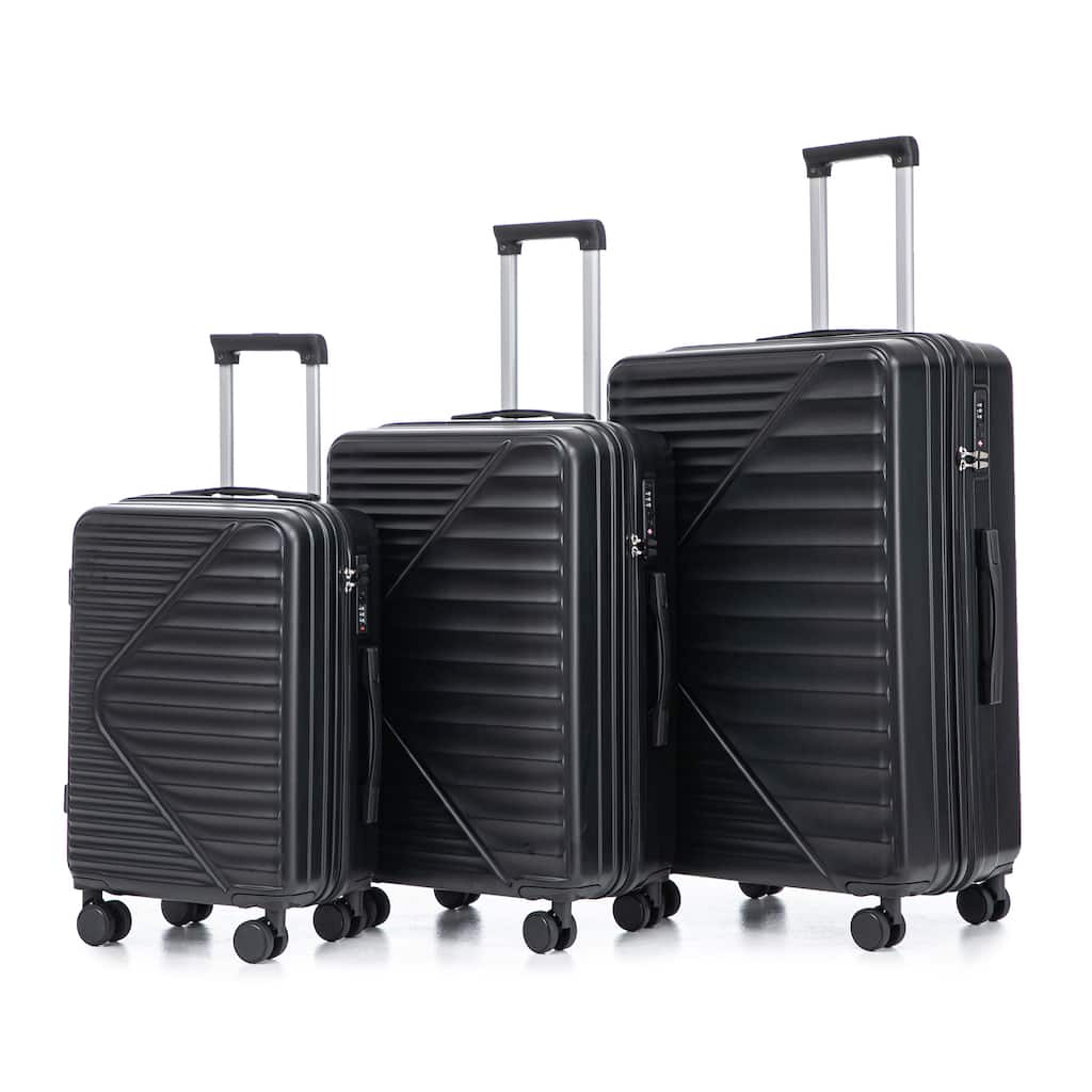 Luggage Sets 3 Piece ABS Hardside Lightweight Suitcase with 4 Universal Wheels TSA Lock Carry On Luggage