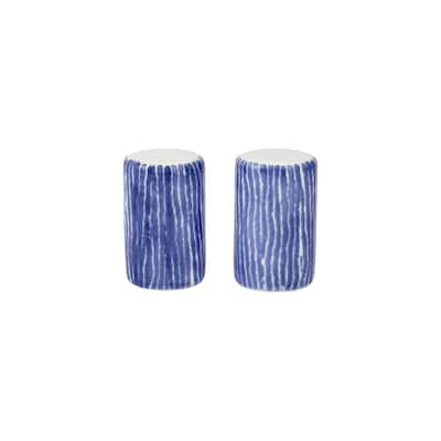 viva by VIETRI Santorini Stripe Salt & Pepper