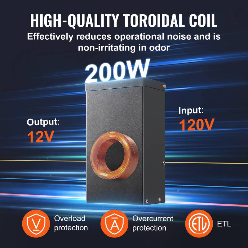 Landscape Transformer, Timer & Photocell Sensor Equipped, Weatherproof Outdoor Lighting Converter, Ideal for Exterior - Black