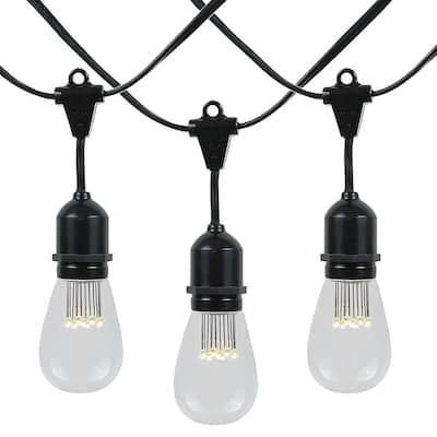 37.5 Foot S14 Edison Outdoor Patio String Lights, Market Lights