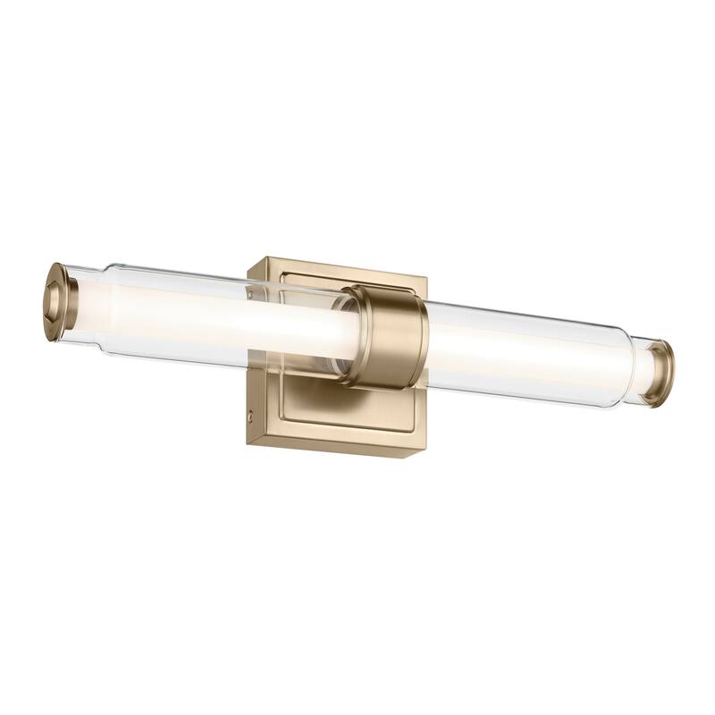 Kichler Lighting Laurene 18.5" Linear Bath Bar Small LED with Clear Glass in Champagne Bronze