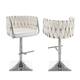 Option White Faux Leather / Silver