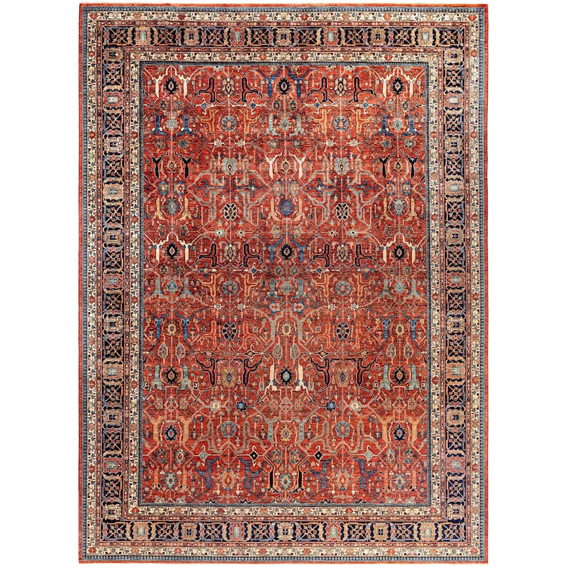 Serapi One-of-a-Kind Hand-Knotted Area Rug - Red - 10' 0" x 13' 9"
