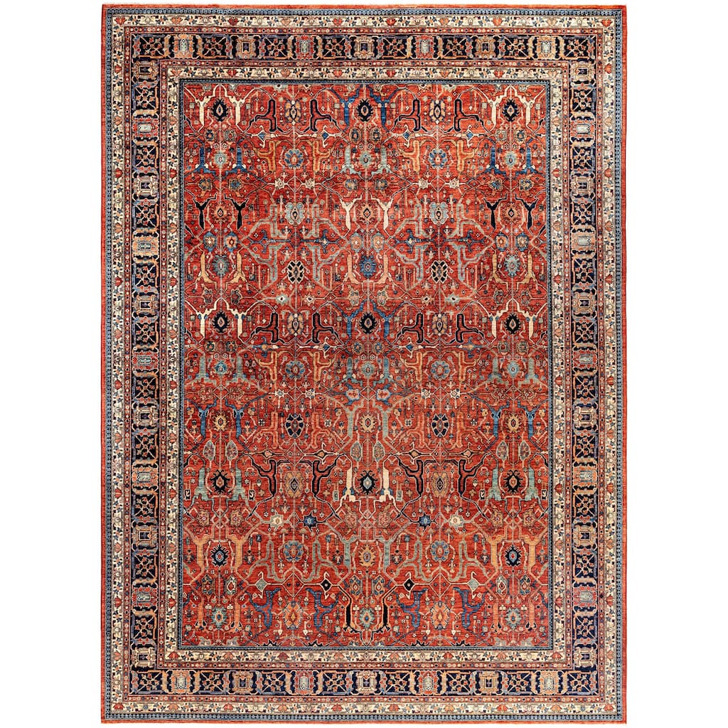 Serapi One-of-a-Kind Hand-Knotted Area Rug - Red - 10' 0" x 13' 9"