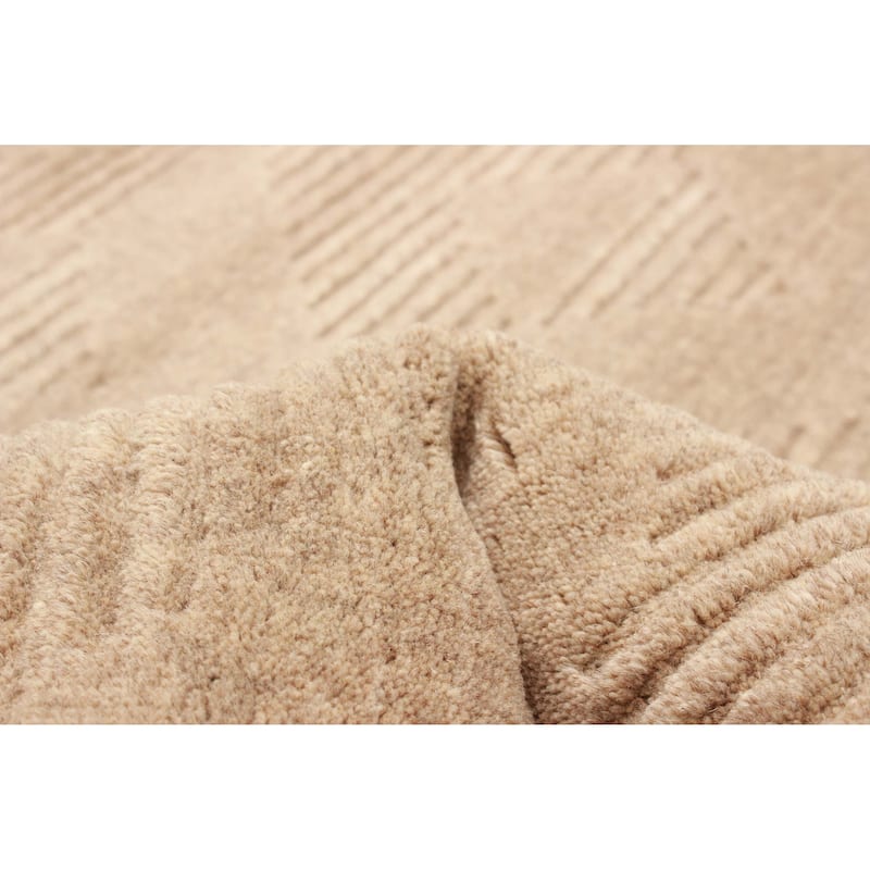 Kashkuli Gabbeh Tan Rug 3'10" x 3'11" - 3'10 x 3'11