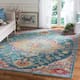 SAFAVIEH Crystal Floretta Vintage Boho Medallion Rug - 10' x 14' - Teal/Rose