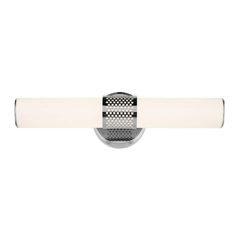Kichler Lighting Sashi 18" Bath Bar Small LED with White Glass in Chrome
