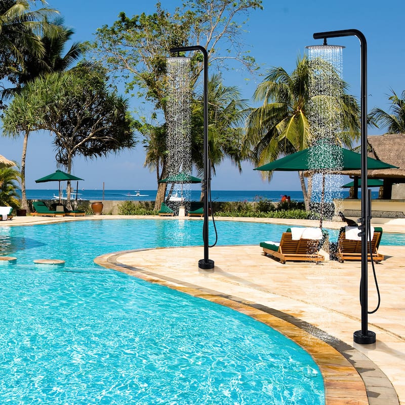 Modland 91''H Freestanding Outdoor Shower Rainfall with Handheld Shower