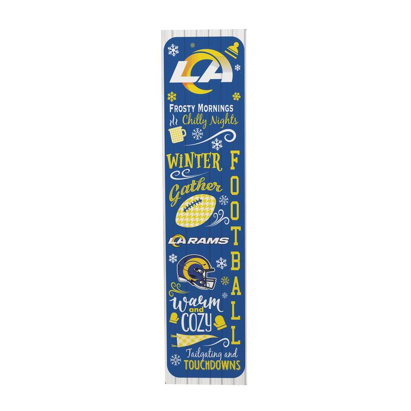 47" Double Sided Seasonal Porch Leaner, Los Angeles Rams - 47" x 11.25"