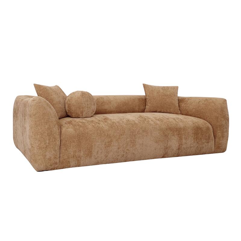 Clifford 93" Wide Upholstered Sofa - Camel