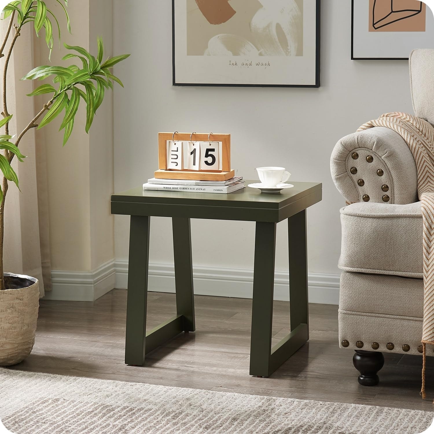 Modern Accent Table - Compact, Durable, and Stylish for Small Spaces, Living Room, or Office