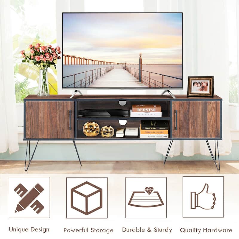 Gymax TV Stand Media Center Storage Cabinet & Shelf Hold up to 65'' TV - See Details
